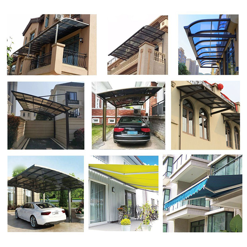 Customi Balcony Patio Cover Portal Frame Structure Modern Carport Multifunkcionális Patio Canopy Solar Panel Panel Mounting Structure 2 Carport Professzionális Balcony Awning Solar Mounting Solar Structure Vízálló Karport