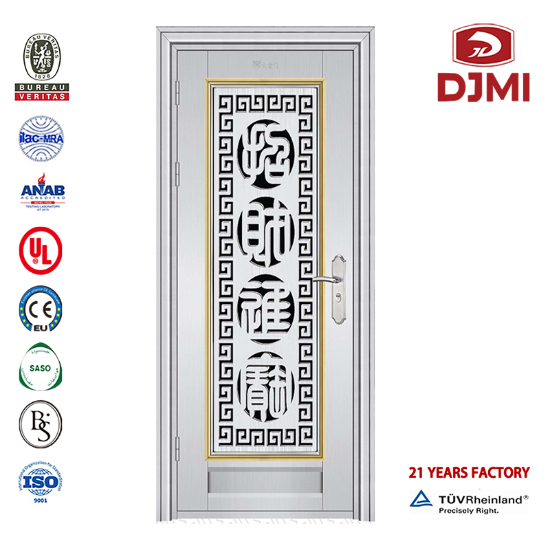 Stainless Steel Glass Glass Door új beállítások Dupla Üvegajtó Luxury Stainless Steel Door Kínai Factory Outer szabadidő Biztonság, szabott, spanyol stílusú festés rozsdamentes acélajtóval